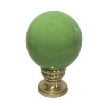 Royal Designs, Inc. Ceramic Sphere Lamp Finial for Lamp Shade, F-5058GR-1, Green, Single