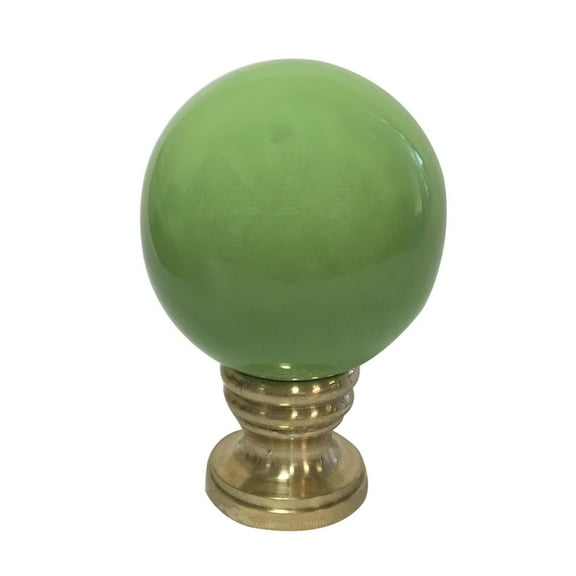 Royal Designs, Inc. Ceramic Sphere Lamp Finial for Lamp Shade, F-5058GR-1, Green, Single