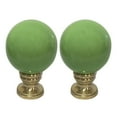 thumbnail image 1 of Royal Designs, Inc. Ceramic Sphere Lamp Finial for Lamp Shade, F-5058GR-2, Green, Pack of 2, 1 of 4