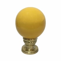 Royal Designs, Inc. Ceramic Sphere Mustard Yellow Lamp Finial, F-5056YL-1, Yellow, Single
