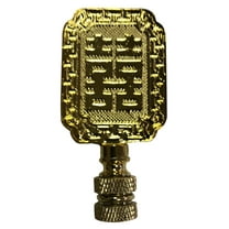 Royal Designs, Inc. Chinese Joy Symbol Lamp Finial for Lamp Shade, F-5027PB-1, Polished Brass, Single