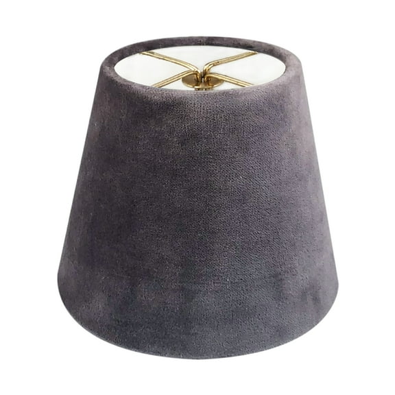 Royal Designs, Inc. Clip On Chandelier Shade Velvet Fabric,CS-1105-6GR, Gray, 4 x 6 x 5.5
