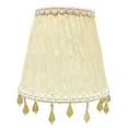 thumbnail image 1 of Royal Designs, Inc. Clip on Ruche Pleated Empire Chandelier Lamp Shade Flame Clip Fitter, CSO-1034-5EG, 3 x 5 x 4.5, Eggshell, 1 Pack, 1 of 5