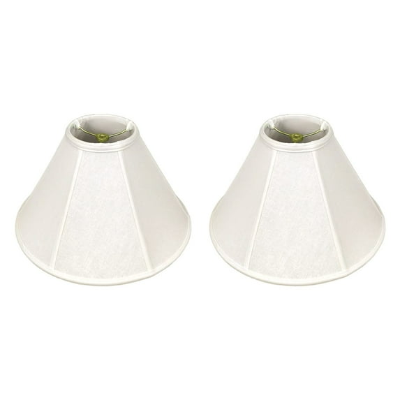 Royal Designs, Inc. Coolie Empire Lamp Shade, BSO-706-18LNWH-2, 6 x 18 x 11.5, Linen White, Set of 2