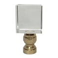 thumbnail image 1 of Royal Designs, Inc. Cube K9 Crystal Finial for Lamp Shade, F-5041C-1, Polished Brass, Single, 1 of 5