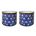 thumbnail image 1 of Royal Designs, Inc. Custom Handmade Hardback Shade, 10in, Blue Kaleidoscope, 2 Pk, 1 of 2