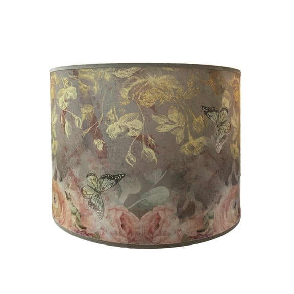 Royal Designs, Inc. Custom Handmade Hardback Shade, 10in, Butterfly Garden