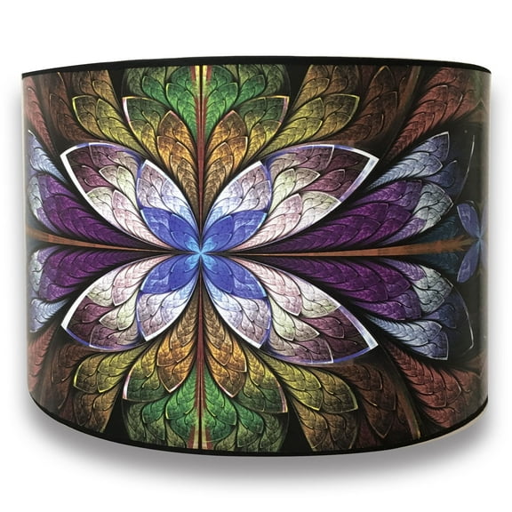 Royal Designs, Inc. Custom Handmade Hardback Shade, 10in, Purple Lotus;