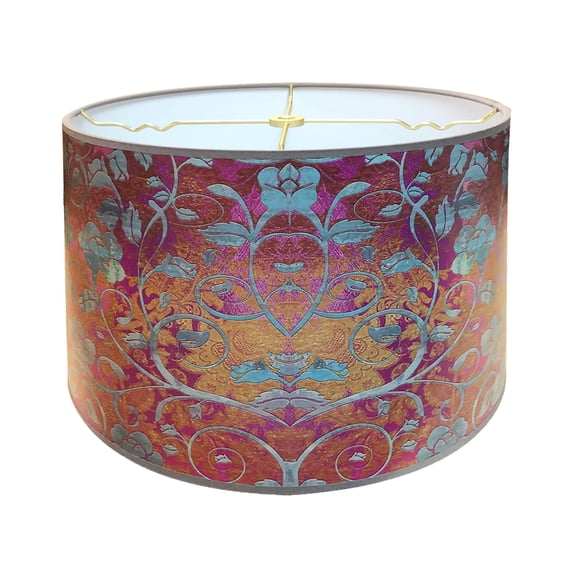 Royal Designs, Inc. Custom Handmade Hardback Shade, 10in, Raspberry Lotus