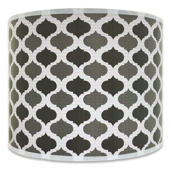 Royal Designs, Inc. Custom Handmade Hardback Shade, 10in, Two Tone Grey