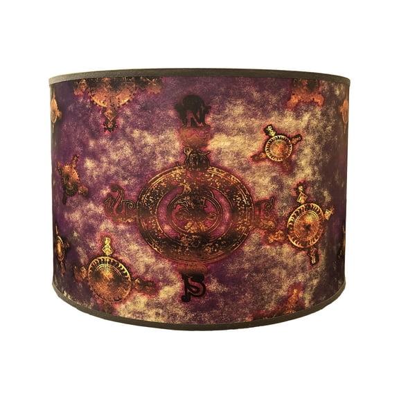 Royal Designs, Inc. Custom Handmade Hardback Shade, 10in, Violet Sky Design