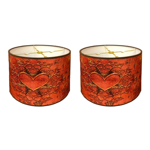 Royal Designs, Inc. Custom Handmade Hardback Shade, 12in, Lover's Vine; - 2 Pk