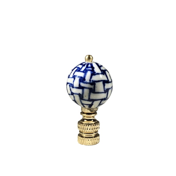 Royal Designs, Inc. Decorative Chinoiserie Bamboo Lamp Finial, F-5087-PB-1, Polished Brass, Single