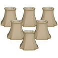 thumbnail image 1 of Royal Designs, Inc. Decorative Inverted Corner Trim Bell Chandelier Shade CS-714BG-6, Beige, 3 x 5 x 4.5, Pack of 6, 1 of 5