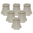 thumbnail image 1 of Royal Designs, Inc. Decorative Inverted Corner Trim Bell Chandelier Shade CS-714EG-6, Eggshell, 3 x 5 x 4.5, Pack of 6, 1 of 5