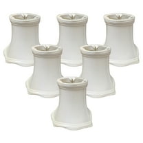 Royal Designs, Inc. Decorative Trim Fancy Square Bell Chandelier Basic Shade CS-717WH-6, White, 3 x 5 x 4.5, Pack of 6