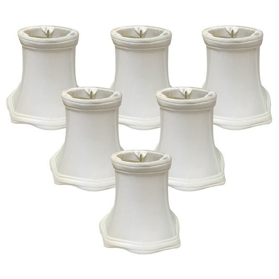 Royal Designs, Inc. Decorative Trim Fancy Square Bell Chandelier Basic Shade CS-717WH-6, White, 3 x 5 x 4.5, Pack of 6
