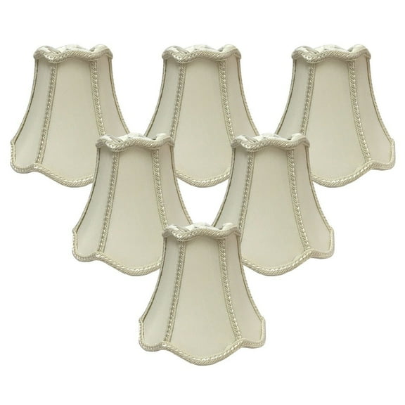 Royal Designs, Inc. Decorative Trim Scallop Bell Chandelier Basic Shade CS-502EG-6, Eggshell, 2.5 x 5 x 4.5, Pack of 6
