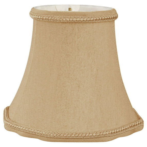 Royal Designs, Inc. Decorative Trim Scallop Bell Chandelier Shade CS-701AGL, Antique Gold, 3 x 5 x 4.5