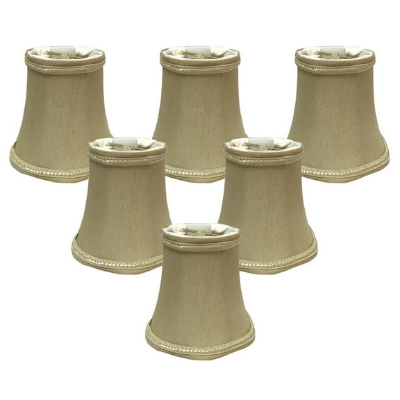 Royal Designs, Inc. Decorative Trim Scallop Bell Chandelier Shade CS-703AGL-6, Antique Gold, 3 x 5 x 4.5, Pack of 6