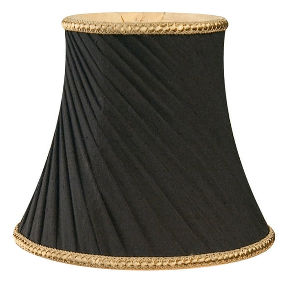 Royal Designs, Inc. Decorative Trim Twisted Bell Chandelier Shade CS-507BLK, Black, 3 x 5 x 4.5