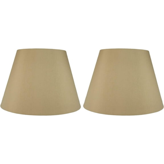 Royal Designs, Inc. Deep Empire Hardback Lamp Shade,HB-646-13AGL-2, 8 x 13 x 9 in (Top x Bottom x Height), Antique Gold, Pack of 2