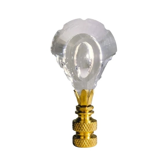 Royal Designs, Inc. Designer Crystal Finial for Lamp Shade - Polished ...