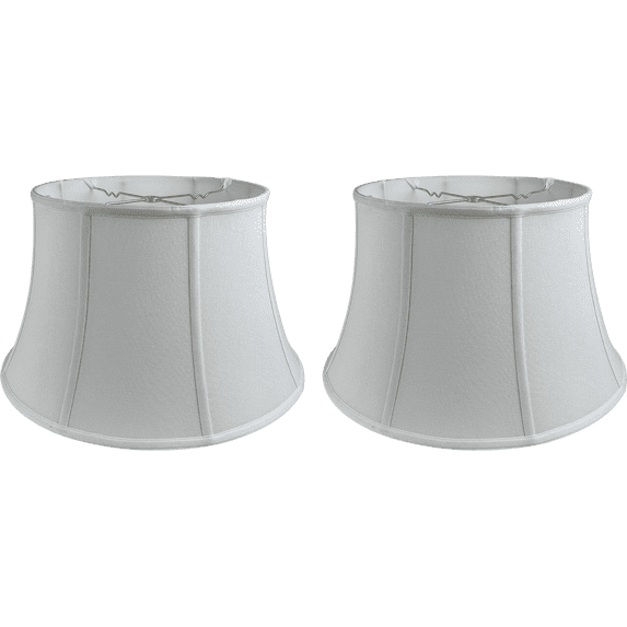 Royal Designs, Inc. Drum Lamp Shade, BSO-719-16LNWH-2, 15 x 16 x 16, Linen White, Set of 2