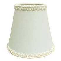 Royal Designs, Inc. Empire Chandelier Lamp Shade with Decorative Trim Flame Clip Fitter, CSO-1038-5WH, 3 x 5 x 4.5, White, 1 Pack