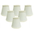 thumbnail image 1 of Royal Designs, Inc. Empire Chandelier Lamp Shade with Decorative Trim Flame Clip Fitter, CSO-1038-5WH-6, 3 x 5 x 4.5, White, 6 Pack, 1 of 2