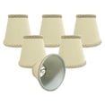 thumbnail image 1 of Royal Designs, Inc. Empire Chandelier Lamp Shade with Decorative Trim Flame Clip Fitter, CSO-1040-5BG-6, 3 x 5 x 4.5, Beige, 6 Pack, 1 of 3
