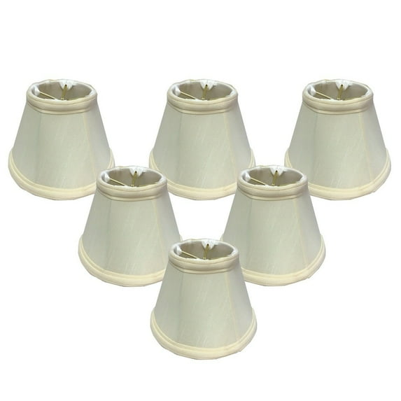 Royal Designs, Inc. Empire Chandelier Shade with Flame Clip Fitter,CS-104EG-6, Eggshell, 3 x 6 x 4.25, Pack of 6