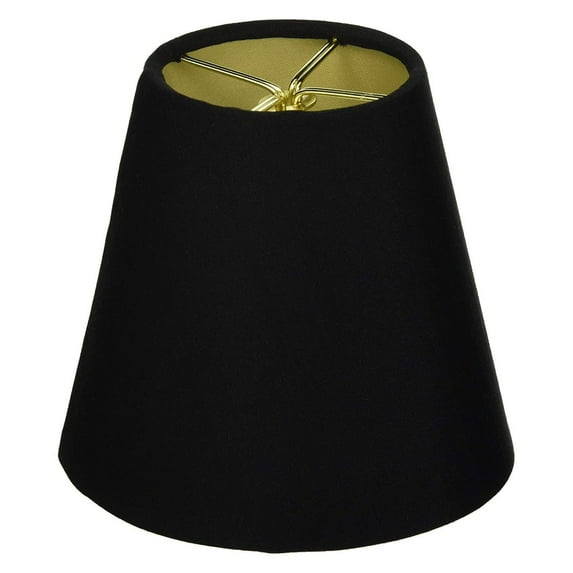 Royal Designs, Inc. Hardback Empire Chandelier Basic Shade CS-906-5BLK, Black, 4 x 6 x 5.5