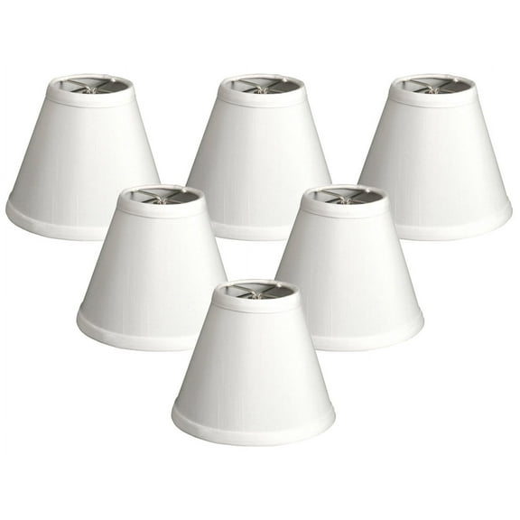 Royal Designs, Inc. Hardback Empire Chandelier Basic Shade CS-991-6WH-6, White, 3 x 6 x 4.5, Pack of 6