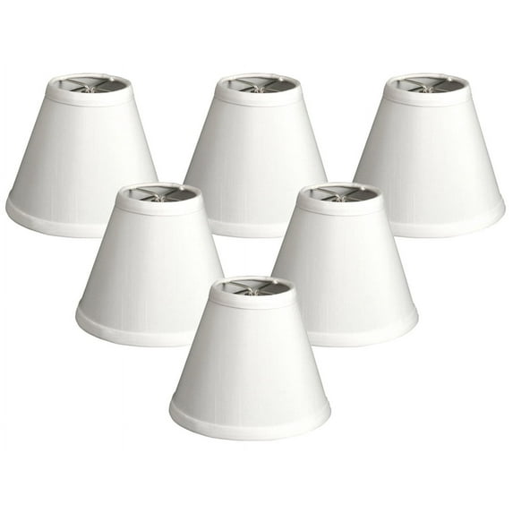 Royal Designs, Inc. Hardback Empire Chandelier Basic Shade CS-991-6WH-6, White, 3 x 6 x 4.5, Pack of 6