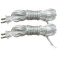 thumbnail image 1 of Royal Designs, Inc. Lamp Cord with Molded Plug, Stripped Ends Ready for Wiring, 12 ft long, Clear Silver, SPT-2 UL Listed, Set of 2, 1 of 4