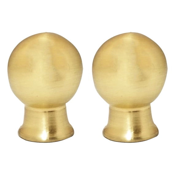 Royal Designs, Inc. Metal Ball Lamp Finial, F-7011PB-2, Polished Brass, Pack of 2