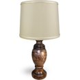 thumbnail image 1 of Royal Designs, Inc. Mini Natural Stone Alabaster Lamp, Round Base with Drum Shade, LAL-5005CR-641UT-BG, Crackle, 1 of 9