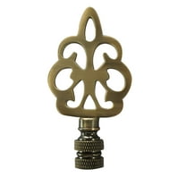 Royal Designs, Inc. Open Filigree Motif 3 Inch Lamp Finial for Lamp Shade, F-5014AB-1, Antique Brass, Single