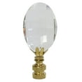 thumbnail image 1 of Royal Designs, Inc. Pendalogue Oval Radiance Cut Clear K9 Crystal Finial for Lamp Shade, CCF-2003-PB-1, Polished Brass, Single, 1 of 4