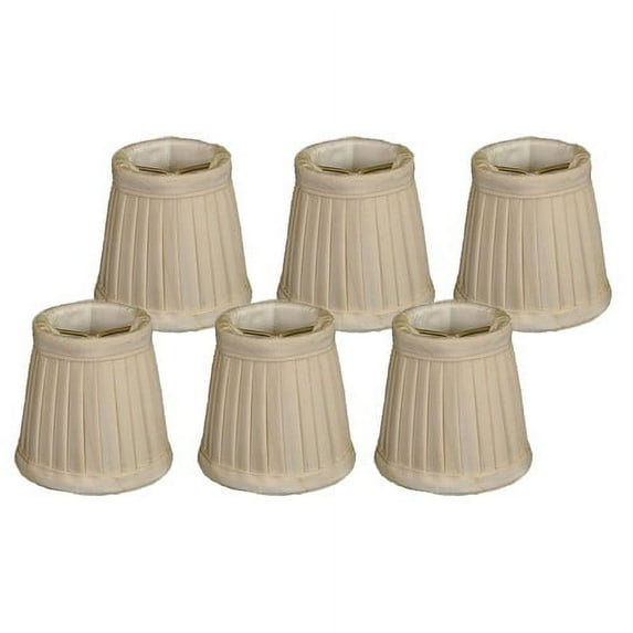 Royal Designs, Inc. Pleated Empire Chandelier Shade CS-109EG-6, Eggshell, 2 x 3.5 x 3.5, Pack of 6