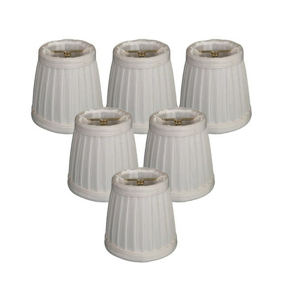 Royal Designs, Inc. Pleated Empire Chandelier Shade CS-110WH-6, White, 3 x 4.25 x 4.25, Pack of 6
