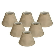 Royal Designs, Inc. Pleated Empire Chandelier Shade CS-112BG-6, Beige, 3 x 6 x 4.25, Pack of 6