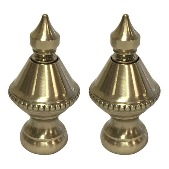Royal Designs, Inc. Pointed Urn Lamp Finial for Lamp Shade, F-5047PB-2, Polished Brass, Pack of 2