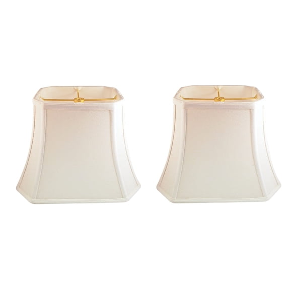 Royal Designs, Inc. Rectangle Cut Corner Lamp Shade, BSO-710-18LNWH, 10 x 18 x 13.25, Linen White