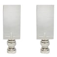 thumbnail image 1 of Royal Designs, Inc. Rectangular Cube Lamp Finial for Lamp Shade, F-5040L-2, Clear, Pack of 2, 1 of 5