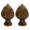 thumbnail image 1 of Royal Designs, Inc. Ribbed Pear Lamp Finial for Lamp Shade, F-5033AB-2, Antique Brass, Pack of 2, 1 of 4