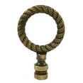 thumbnail image 1 of Royal Designs, Inc. Rope Wreath Lamp Finial for Lamp Shade, F-5003AB-1, Antique Brass, Single, 1 of 5