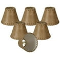thumbnail image 1 of Royal Designs, Inc. Round Faux 2 Tone Leather Chandelier Basic Shade CS-972-6-6, Light Brown, 3 x 6 x 5, Pack of 6, 1 of 3