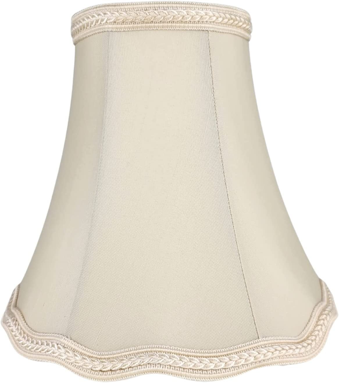 Royal Designs, Inc. Scalloped Bell Designer Lamp Shade, DSO-83-8BG, 4 x 8 x 7.25, Beige
